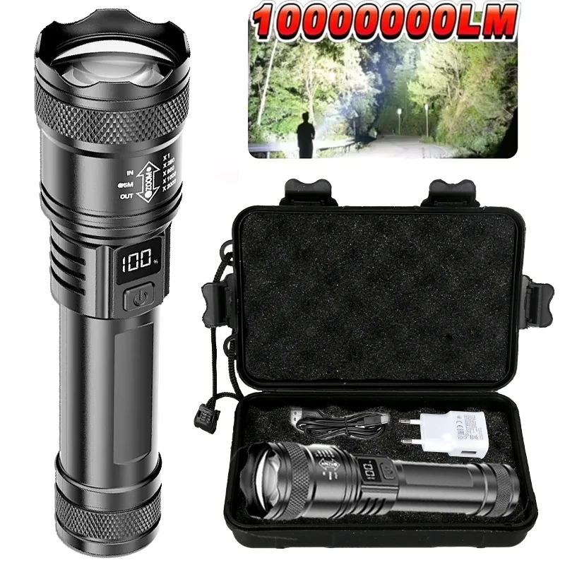 Tactical Flashlight Rechargeable - TY-908M LED-Taschenlampe, 2000 lm, Typ C,