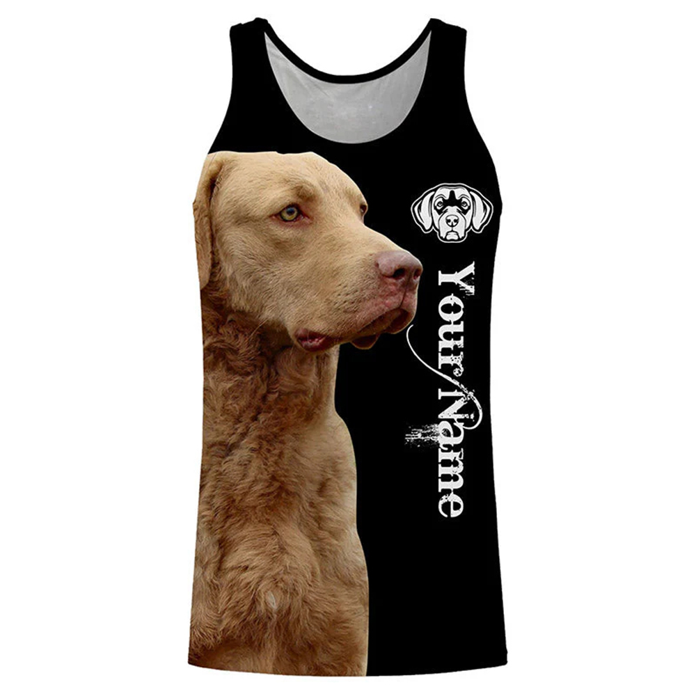 Outdoor Hunting Names - Personalisiertes Tanktop für Hundeliebhaber mit 3D-Druck,