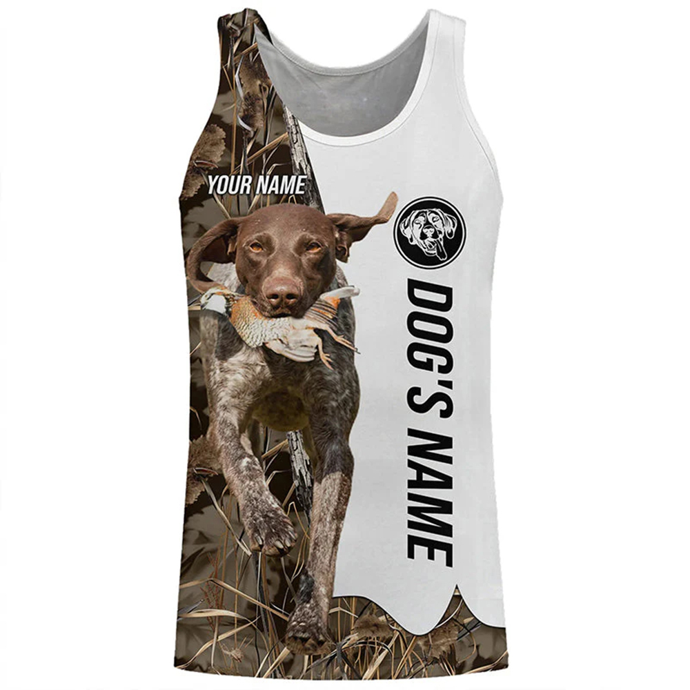 Outdoor Hunting Names - Personalisiertes Tanktop für Hundeliebhaber mit 3D-Druck,