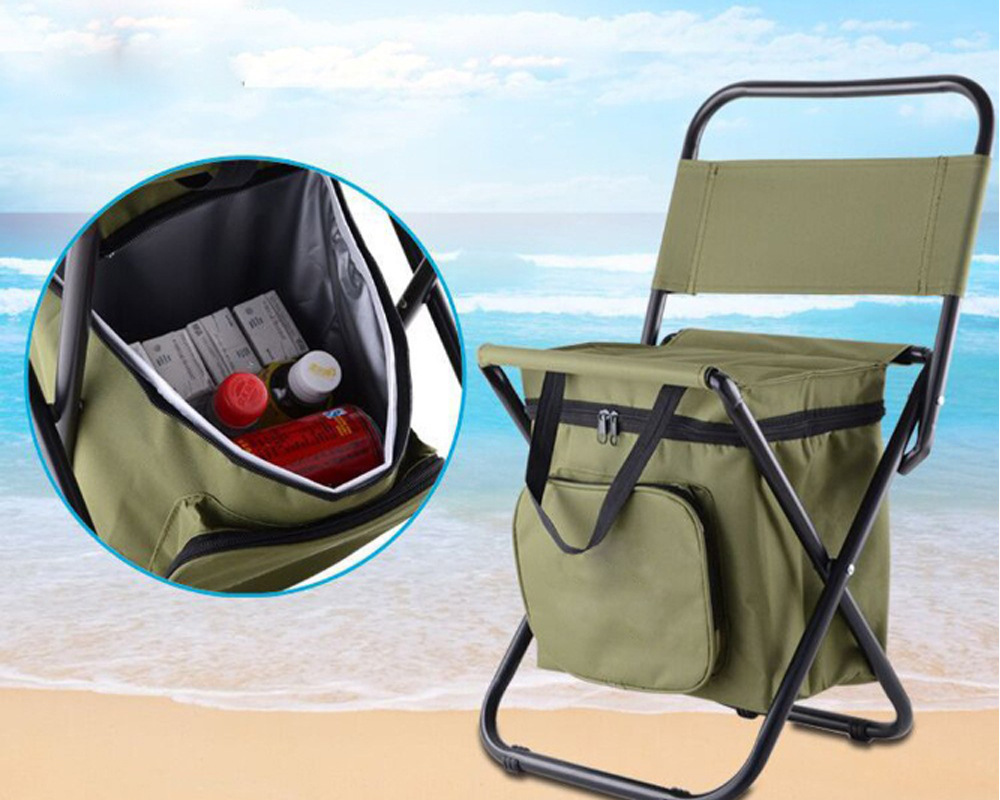Hunting And Fishing Outdoor Chairs - 2-in-1 klappbarer Angelstuhl, Tasche, Angelrucksack, Stühle,