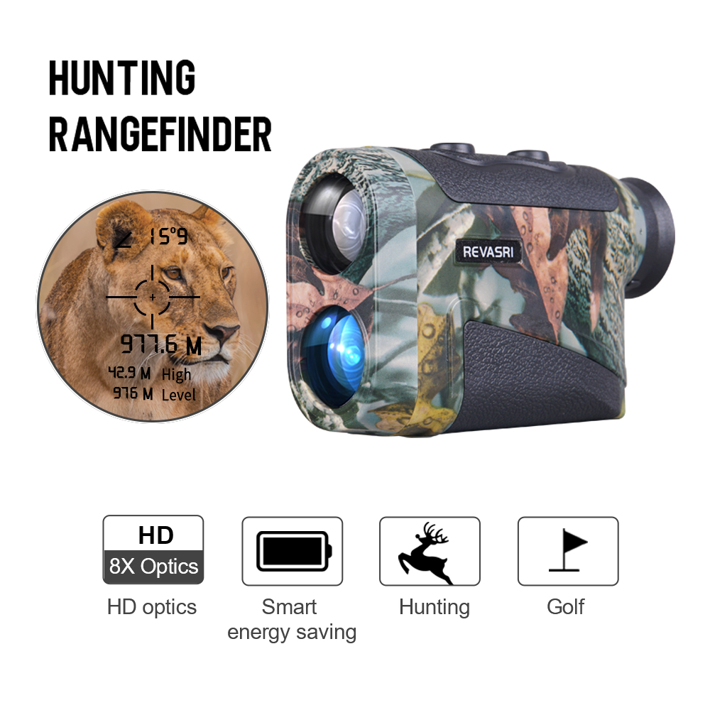 Rangefinder Laser Hunting - REVASRI Jagd-Laser-Entfernungsmesser mit 8-facher Vergrößerung, Teleskop,