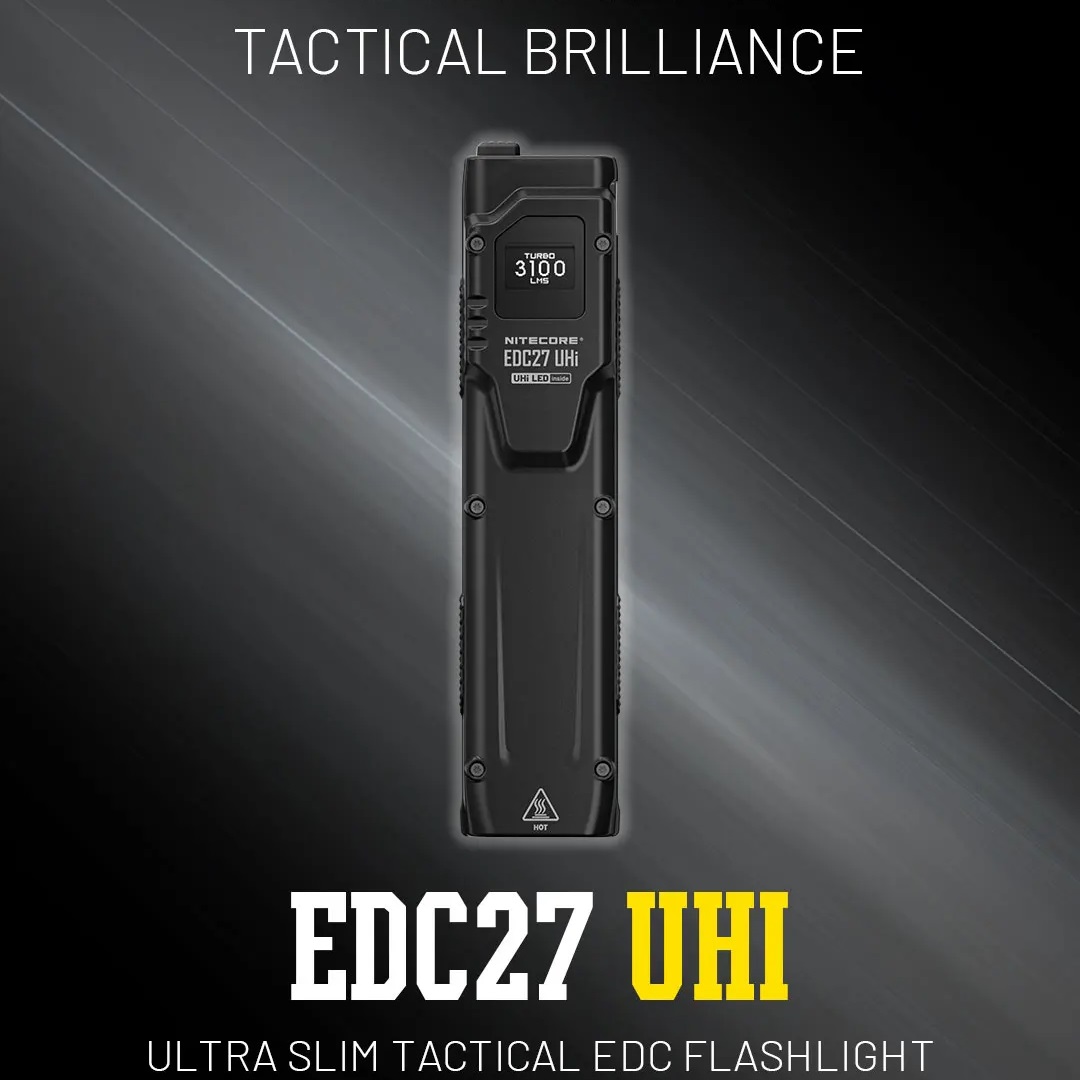 Tactical Flashlight Rechargeable - Convoy UHi Taktische EDC-Taschenlampe, 3100 Lumen,