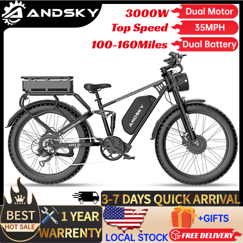 Hunting Outdoor Day - ANDSKY Apex50 AWD Elektrofahrrad 3000W Doppelmotor