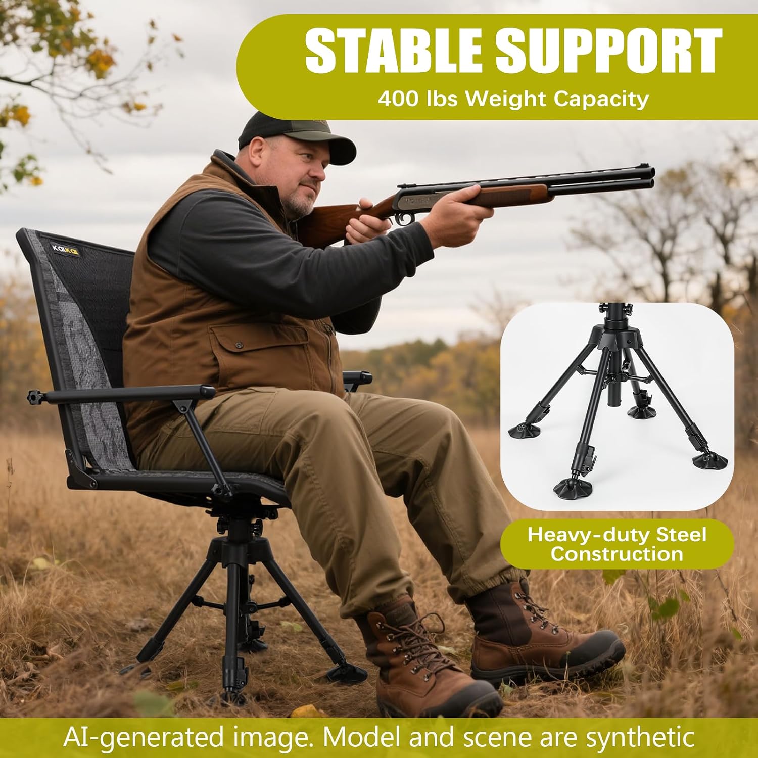 Drehbarer Jagdstuhl, geräuscha – Hunting And Fishing Outdoor Chairs Bewertung und Preis