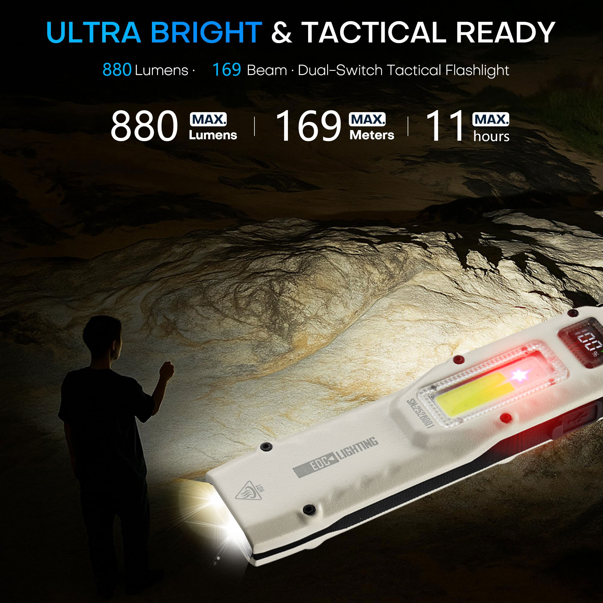 Tragbare 880LM YEMAO M28 Ultra – Tactical Flashlight Rechargeable Bewertung und Preis