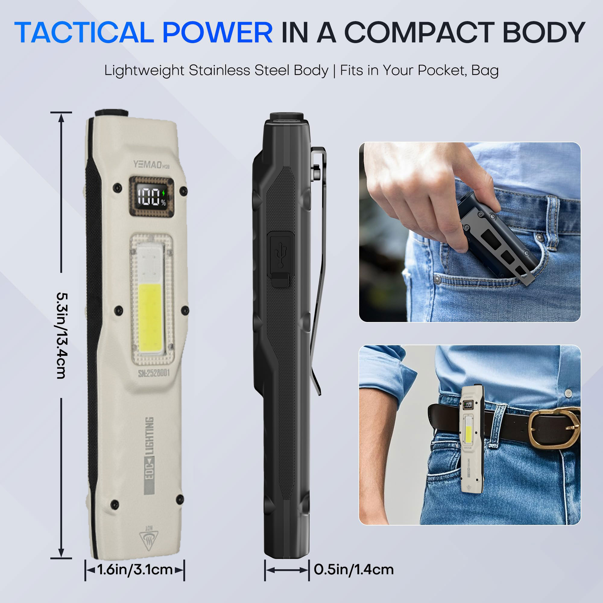 Tragbare 880LM YEMAO M28 Ultra – Tactical Flashlight Rechargeable Bewertung und Preis