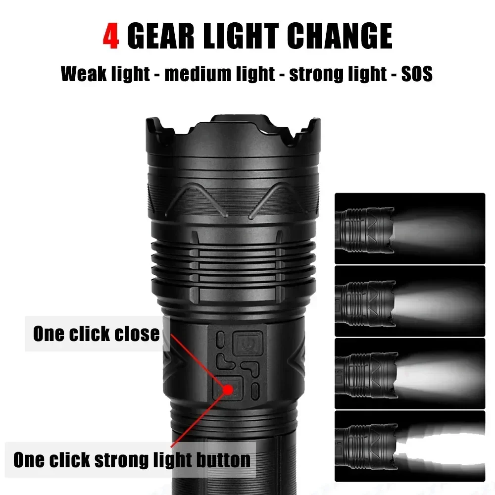 99000000LM Superhelle LED-Tasc – Tactical Flashlight Rechargeable Bewertung und Preis
