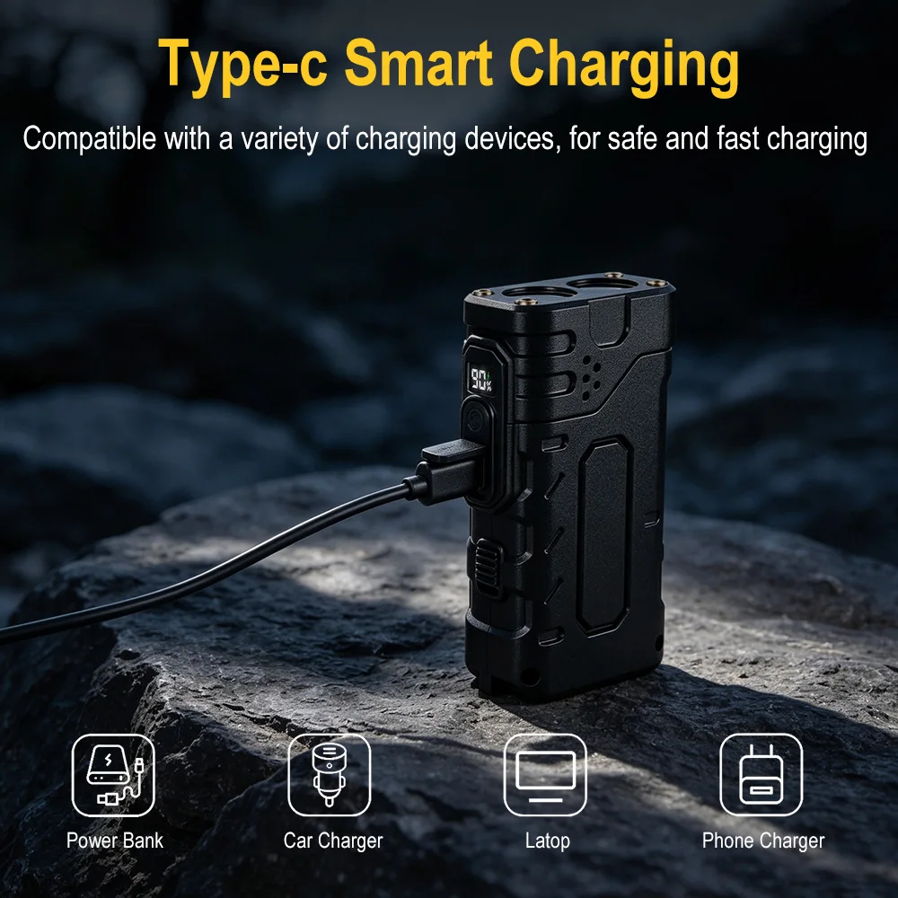 BORUIiT Handkurbel-EDC-LED-Tas – Tactical Flashlight Rechargeable Bewertung und Preis