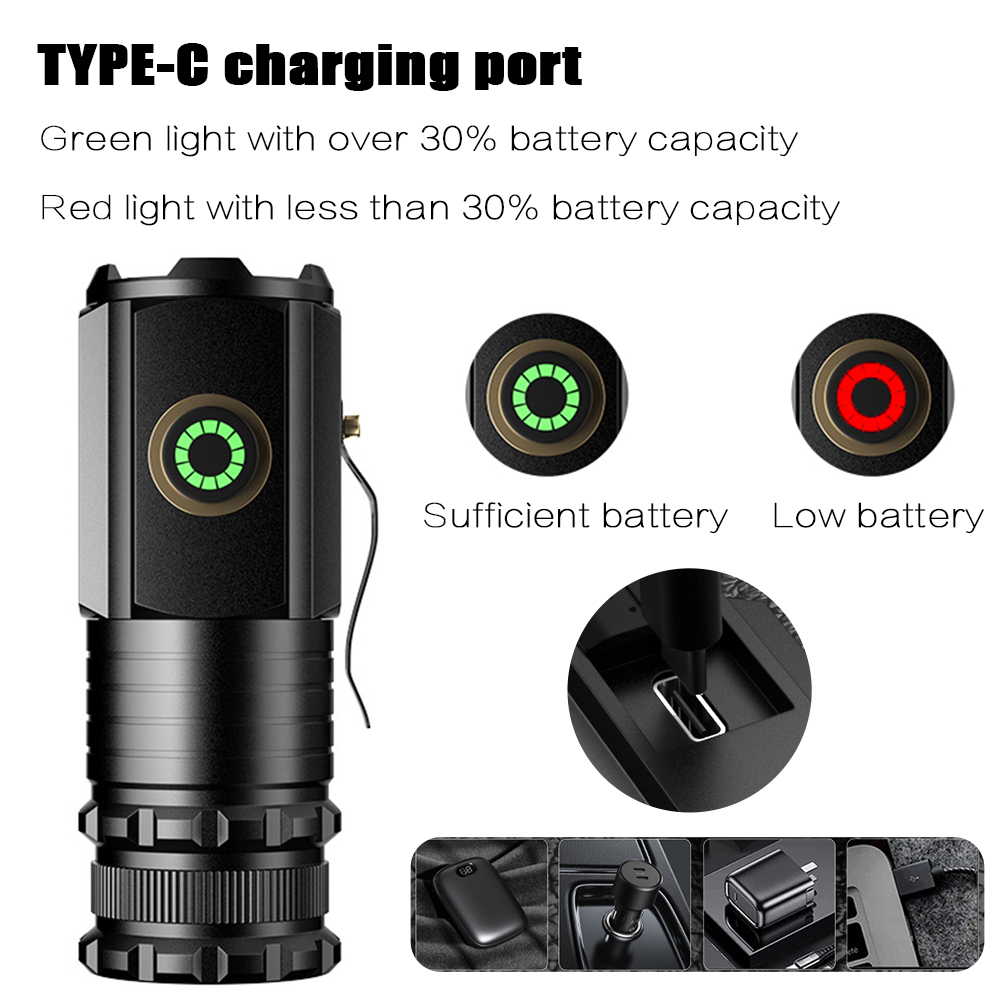Tragbare Leistungsstarke Mini- – Tactical Flashlight Rechargeable Bewertung und Preis