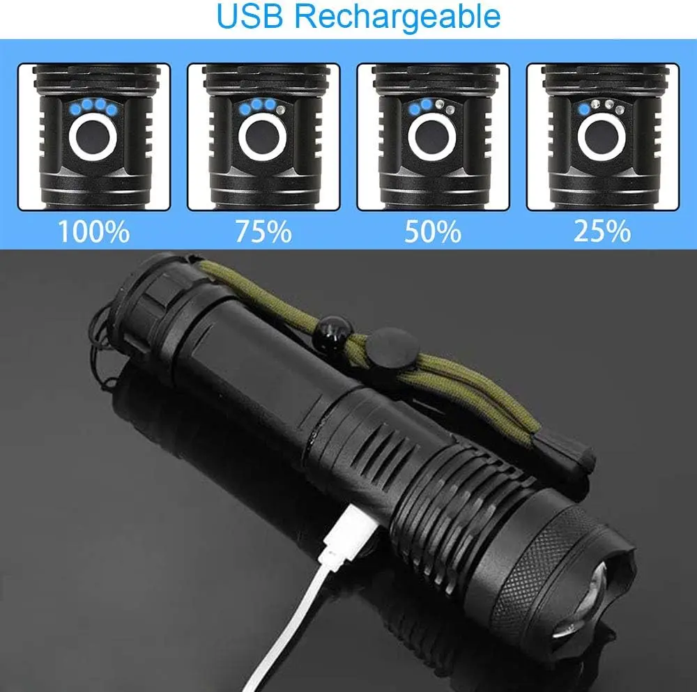 Hochleistungs-LED-Taschenlampe – Tactical Flashlight Rechargeable Bewertung und Preis