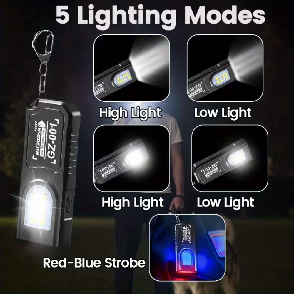 Mini COB LED Schlüsselanhänger – Tactical Flashlight Rechargeable Bewertung und Preis